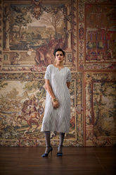 Valerie Satin Dress - Platinum Grey